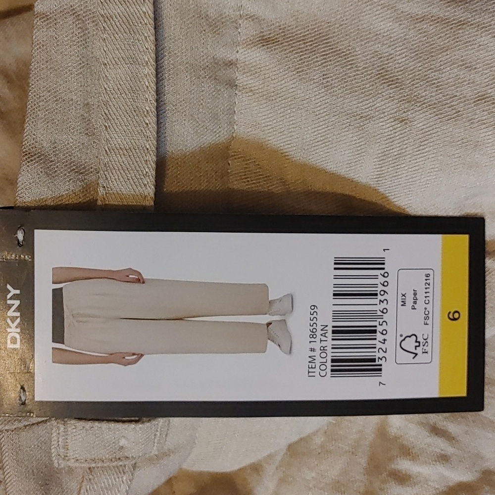 NWT DKNY Women's Drawstring Ankle‎ Pant Tan - Picture 8 of 9